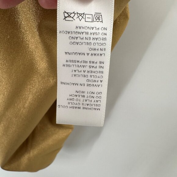 Good American Tie Front One-Piece Swimsuit in Gold size 3 L Large Square Neck - Picture 9 of 9